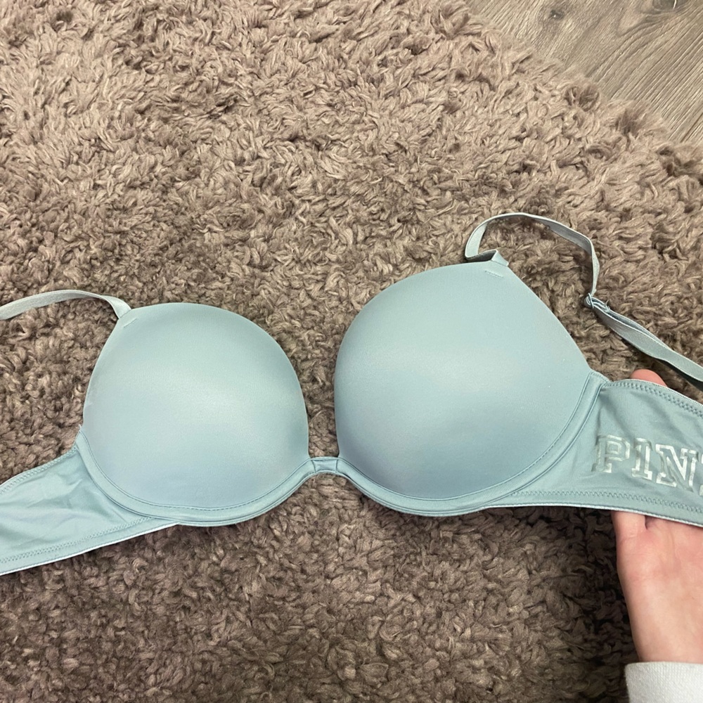 Pink VS Push-Up Bra Green